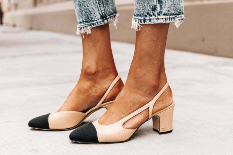 Sling back heels