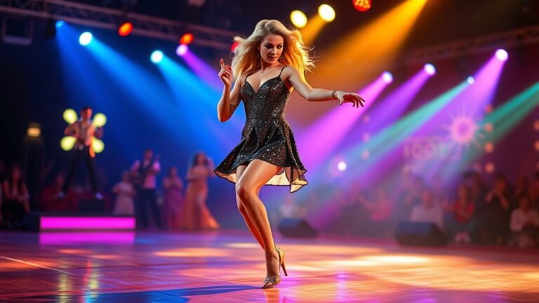 dancing confidently in heels