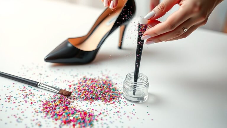 sparkly shoes crafting tutorial