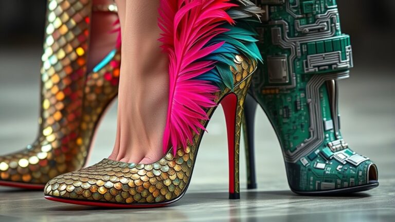 unusual high heel materials